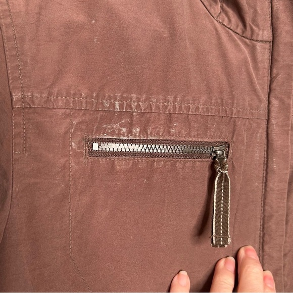 Columbia Omni-Shade Brown Full Zip Hooded Windbreaker w/Pockets Sz M - Picture 8 of 15